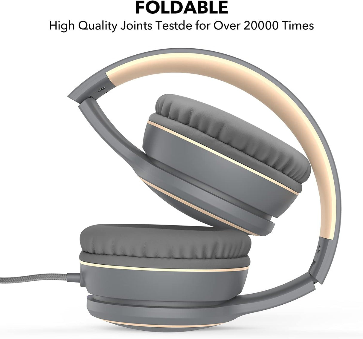Auriculares On-Ear RORSOU, ligeros, con micrófono, R10