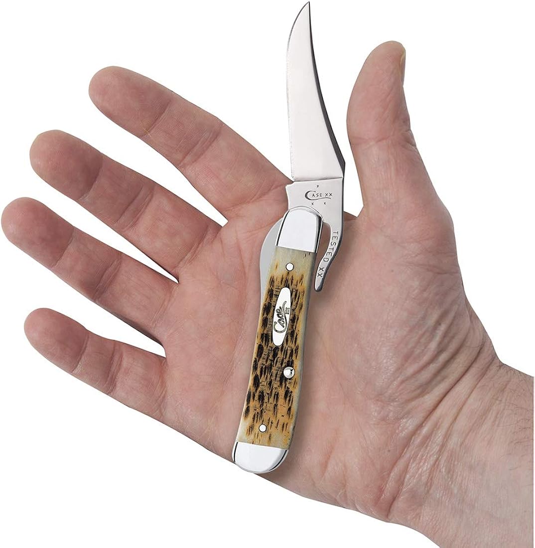 Cuchillo de bolsillo, sintético, dorado
