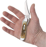 Cuchillo de bolsillo, sintético, dorado