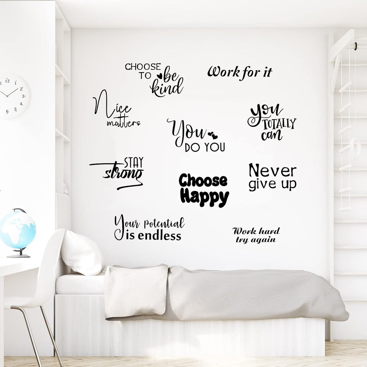 10 Pzs Stickers Inspiradores para Paredes - Decoración Motivacional