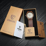 Reloj de pulsera de piel de vacuno con correa de piel