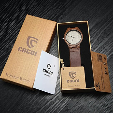Reloj de pulsera de piel de vacuno con correa de piel