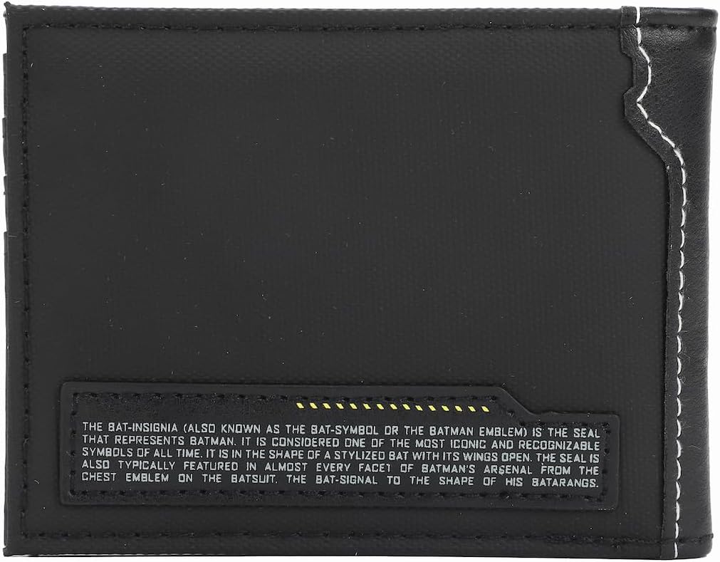 Cartera Bifold Hombre con Logo de Batman