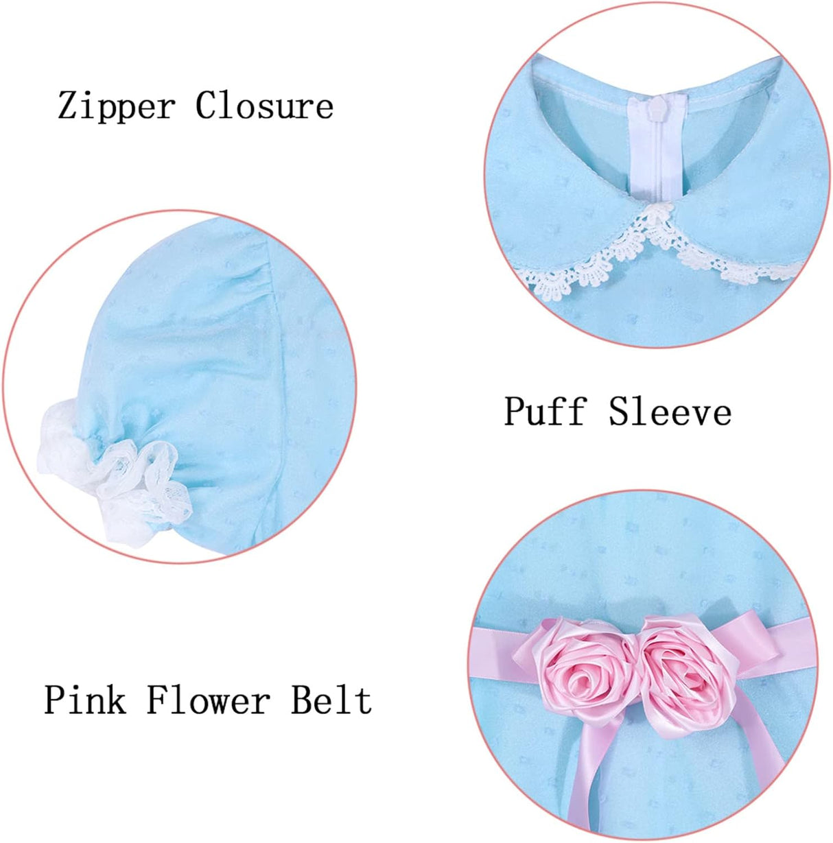 Disfraces de Vestido de gasa azul para niñas talla L