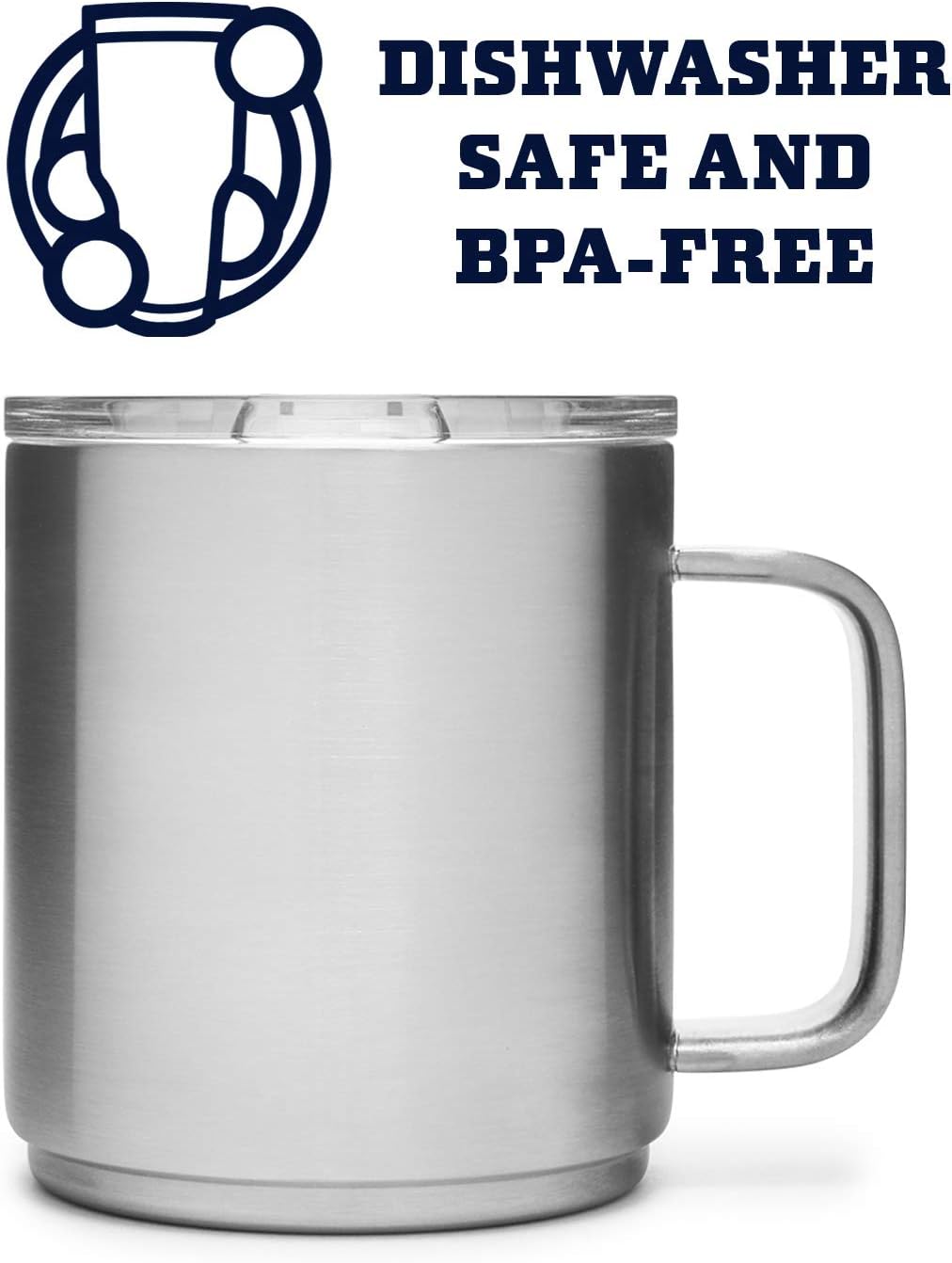 Taza apilable 10 oz, acero inoxidable, aislada al vacío