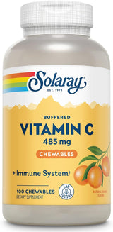 SOLARAY Vitamina C masticable tamponada sabor naranja