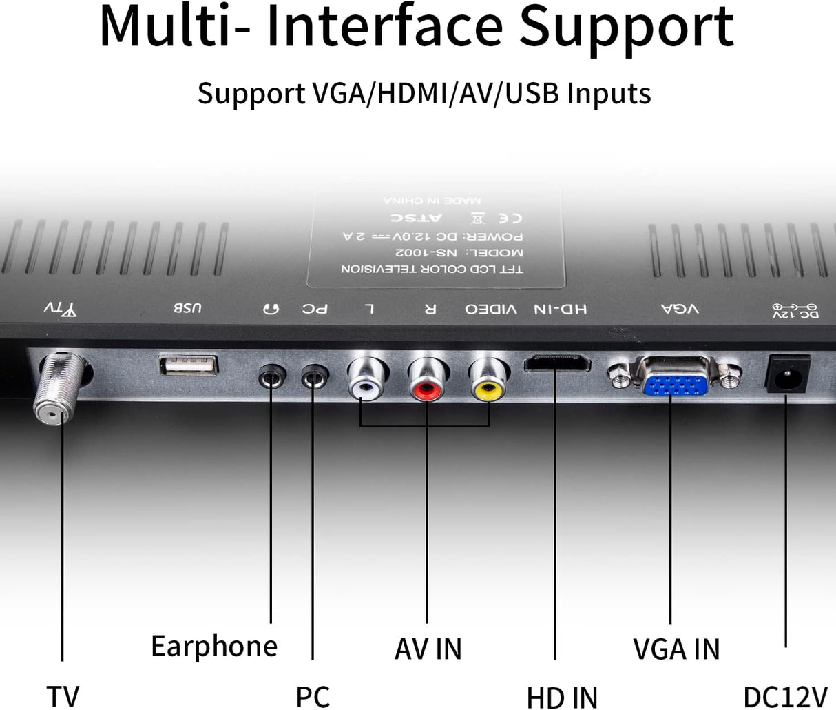 Televisor LED 17 con Antena, Tuner ATSC, HDMI, USB, Modelo X1