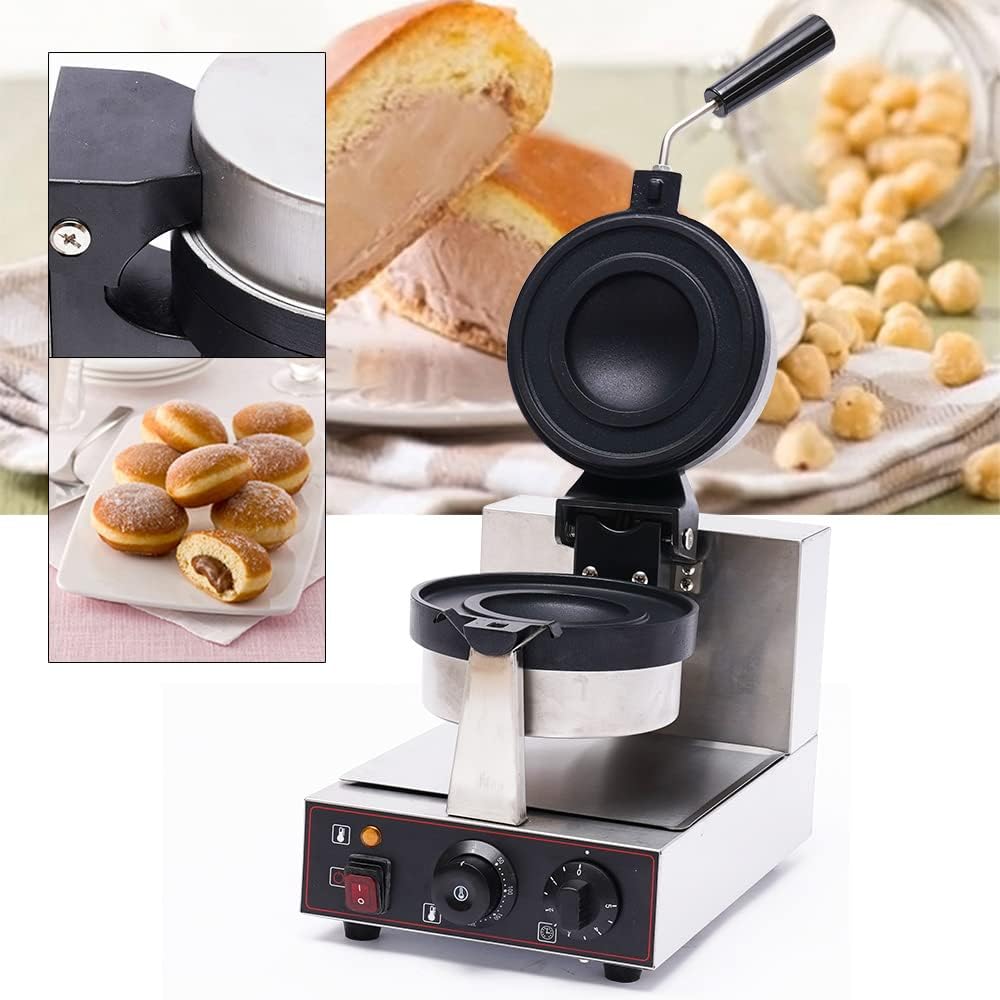 Máquina de Waffles LYNICESHOP, Placas Antiadherentes, Control T.