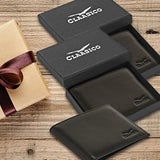 Cartera delgada Bifold para hombres de cuero genuino