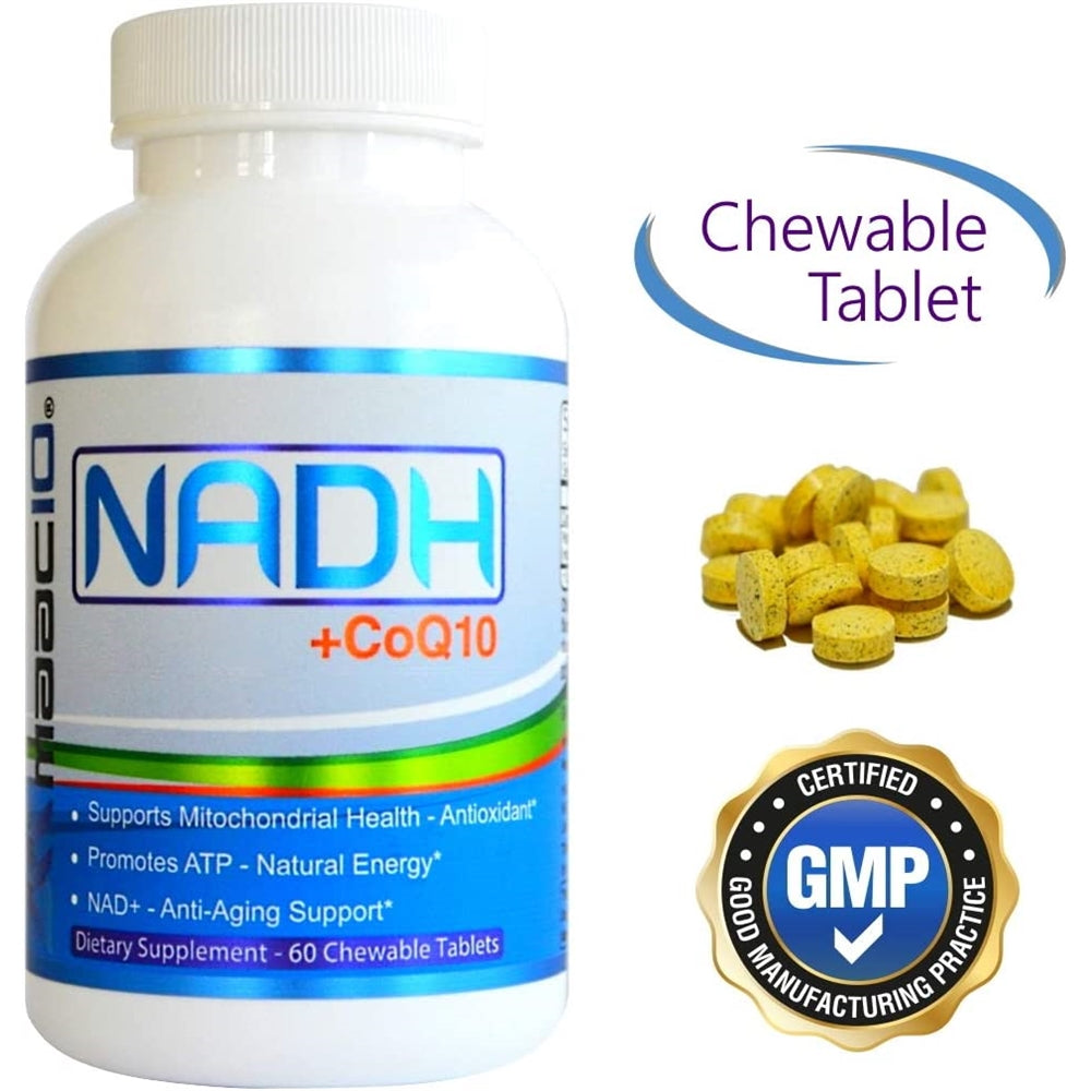 Suplemento NADH + CoQ10  Apoya la fatiga la energía 60 und