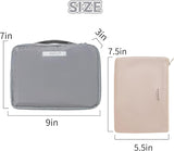 porta cosmeticos para viajes color gris