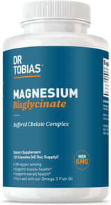 Tobias Magnesio Bisglicinato, Alta Absorción, 120 Cápsulas