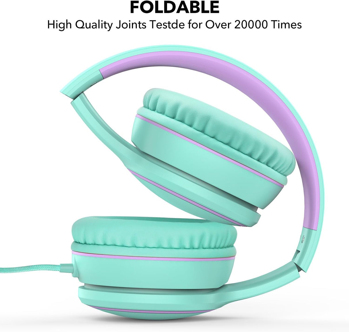 Auriculares RORSOU R10 con micrófono, ligeros y plegables