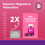 Gummies de Magnesio Glycinato 600mg Non-GMO Gluten-Free 60u