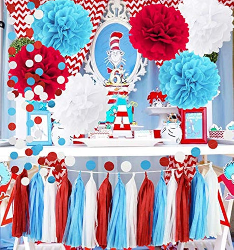 Decoración para novia, color turquesa, blanco y rojo