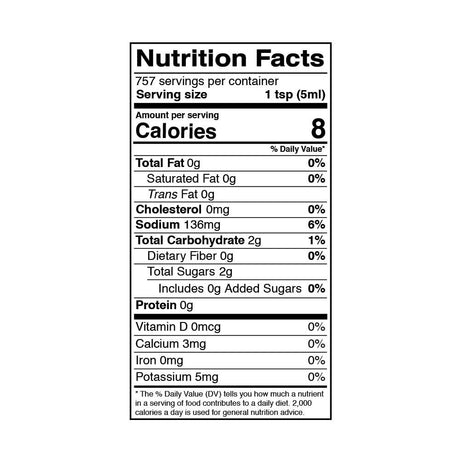 Aminos de Coco Orgánicos Kevala - 1 Galón, Bajo Sodio, Sin Soja