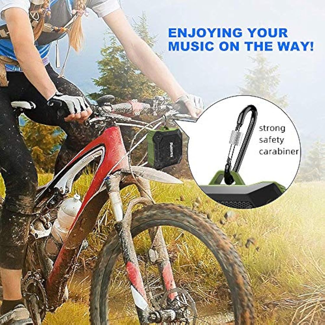 Altavoz Bluetooth a prueba de agua (Verde)