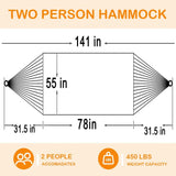 Hamaca Doble Lazy Daze 12 FT, con barra, 450 lbs, exterior