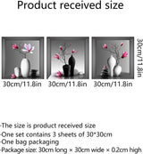Stickers 3D Jarrón Orquídea, Decoración Pared, Modelo VASE ORCHID