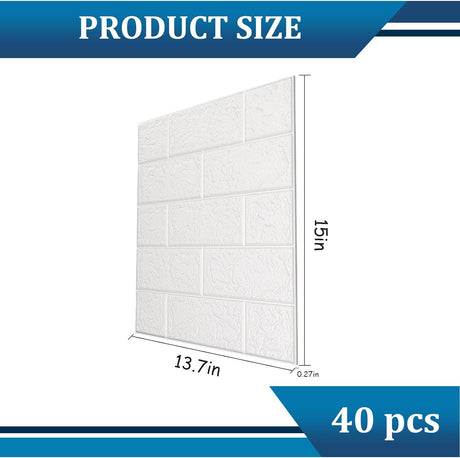 Paneles 3D Autoadhesivos Pared, Decoración, 20 Piezas