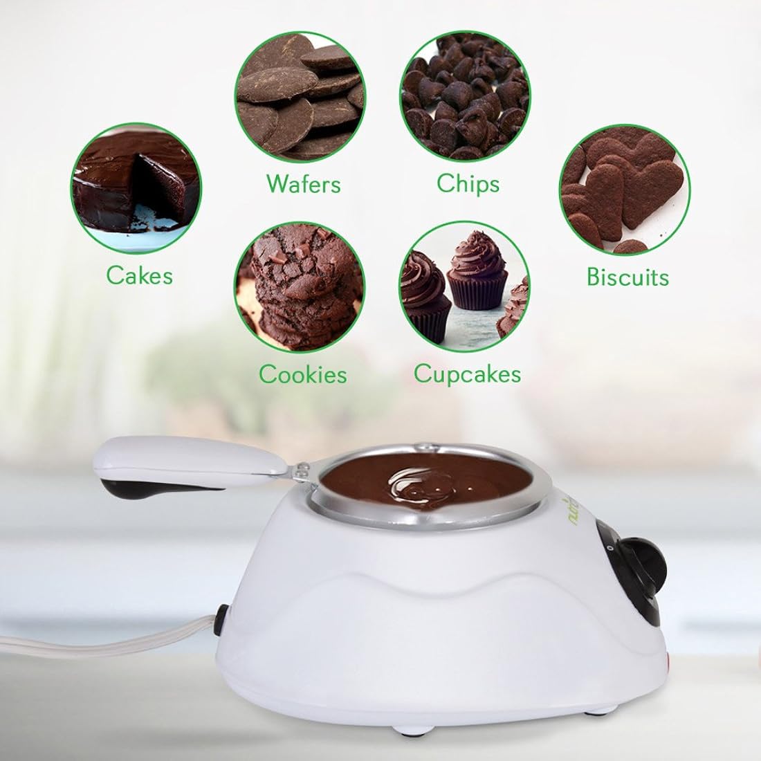 Fondué de calentamiento de chocolate NUTRICHEF PKFNMK14