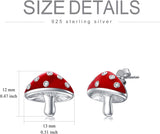 Aretes de hongos para mujeres