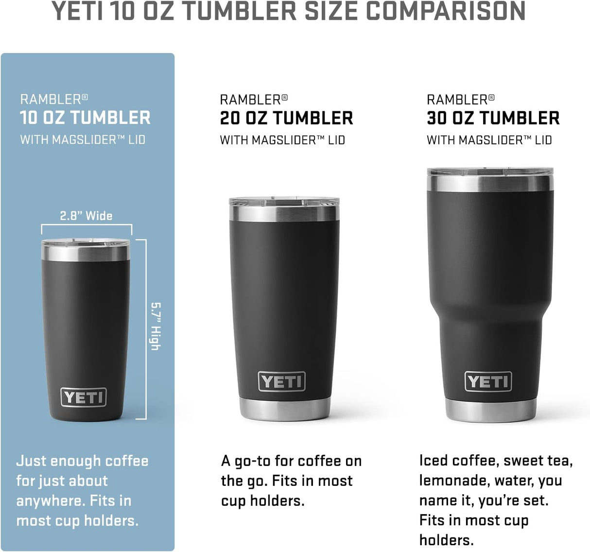 Taza YETI Rambler 10 oz, Acero Inoxidable, Aislada, MagSlider
