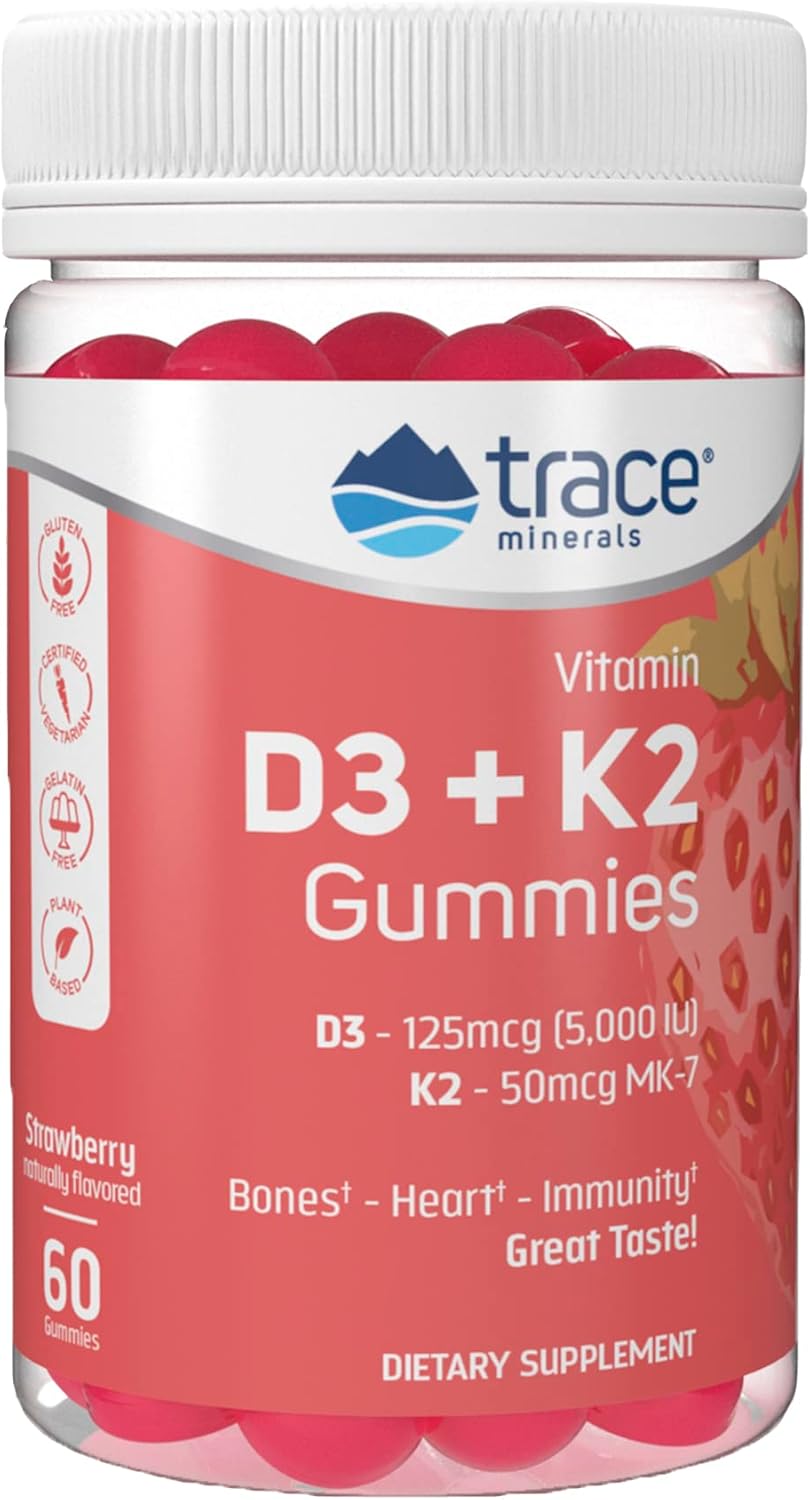 Vitamin D3 + K2 Gummies | Vegano, Sin Azúcar, 60 Servings