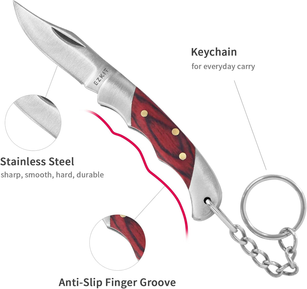Cuchillo de bolsillo pequeño, cuchillo de bolsillo EDC