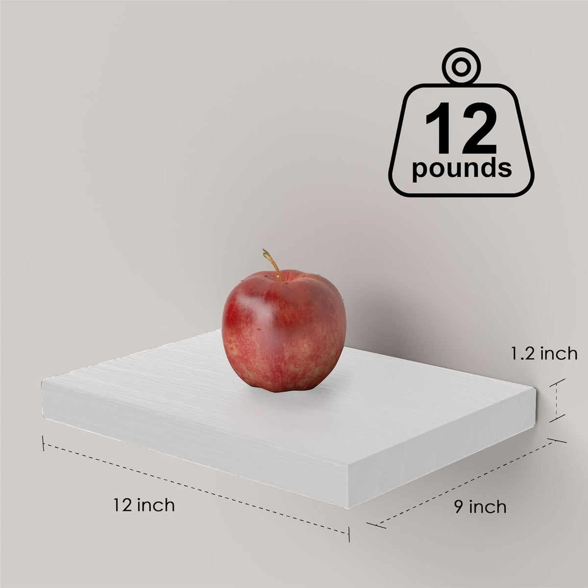 Estantes Flotantes Pequeños - Set de 3, 12x9 Pulgadas, Modelo 2023