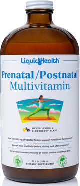 Multivitamínico líquido prenatal/posnatal con folato real