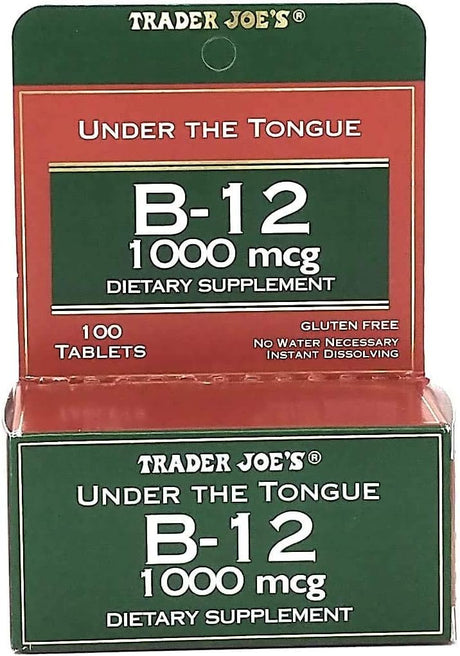 Suplemento B-12 1000 mcg Trader Joe's, 100 tabletas