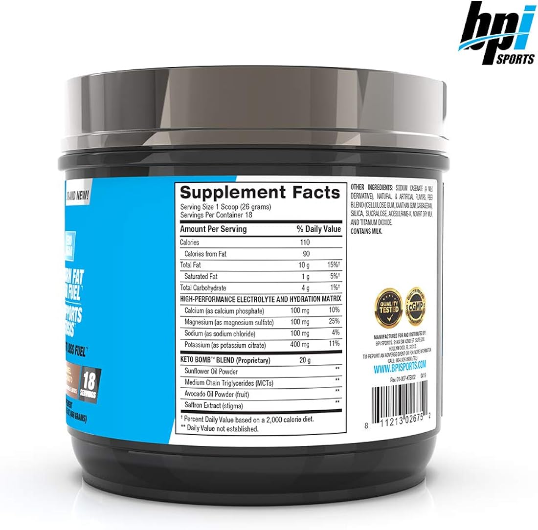 Suplemento Dietario BPI Sports Keto Bomb Batido ketogénico