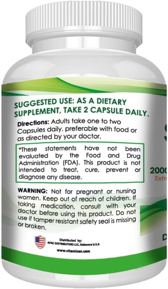 Extracto de Graviola Soursop 2000 mg - Suplemento Natural 90 Caps