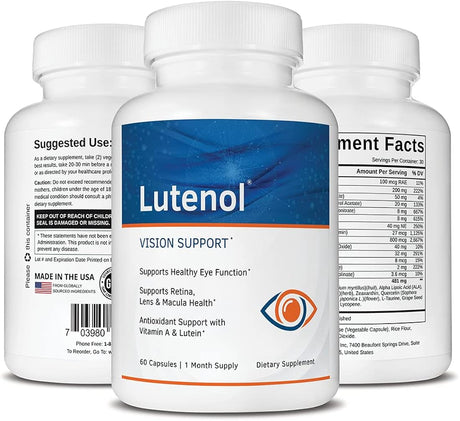 Suplemento para apoyar la visión con vitaminas oculares 60un