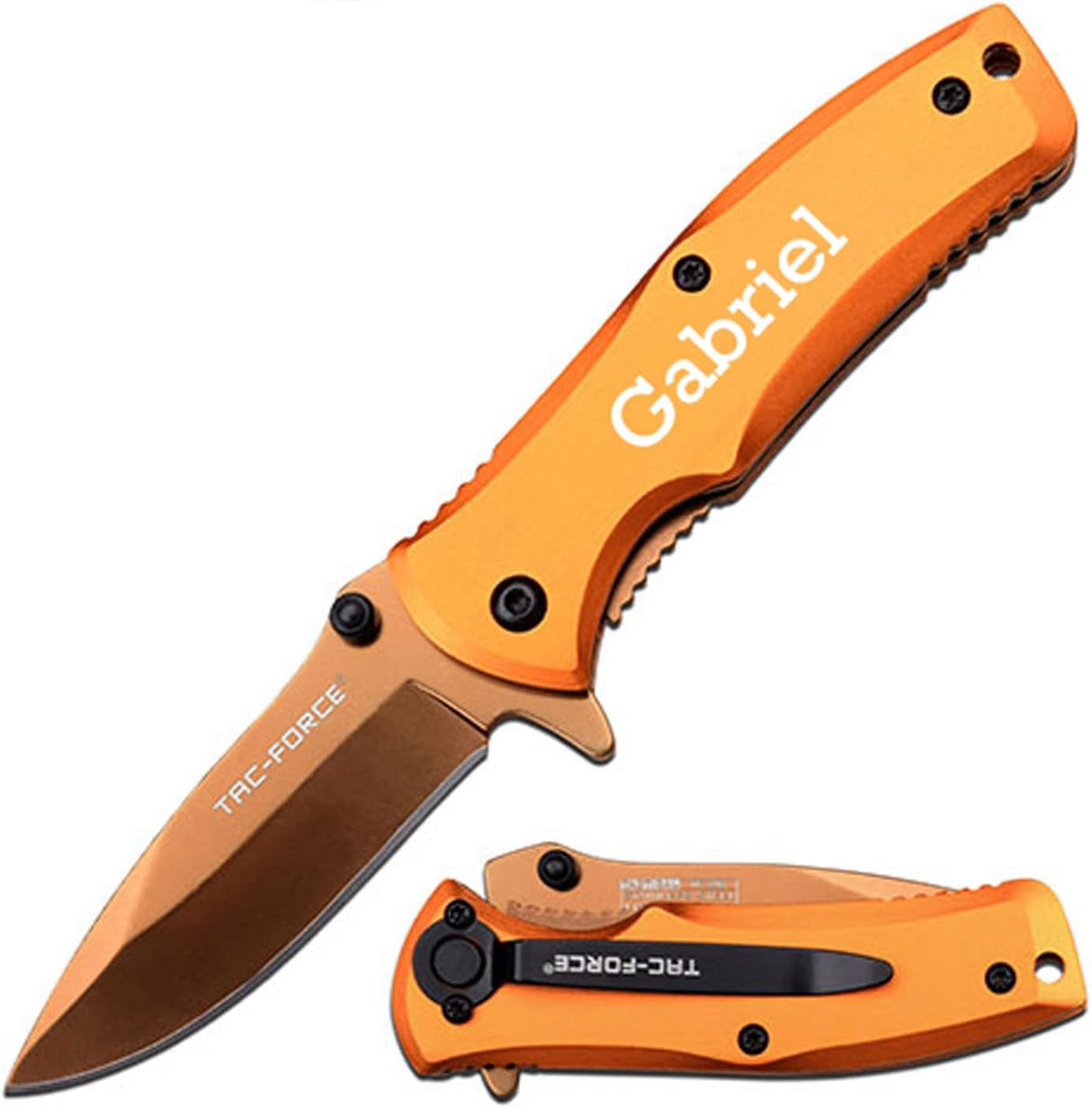 Cuchillo de bolsillo de acero inoxidable con grabado