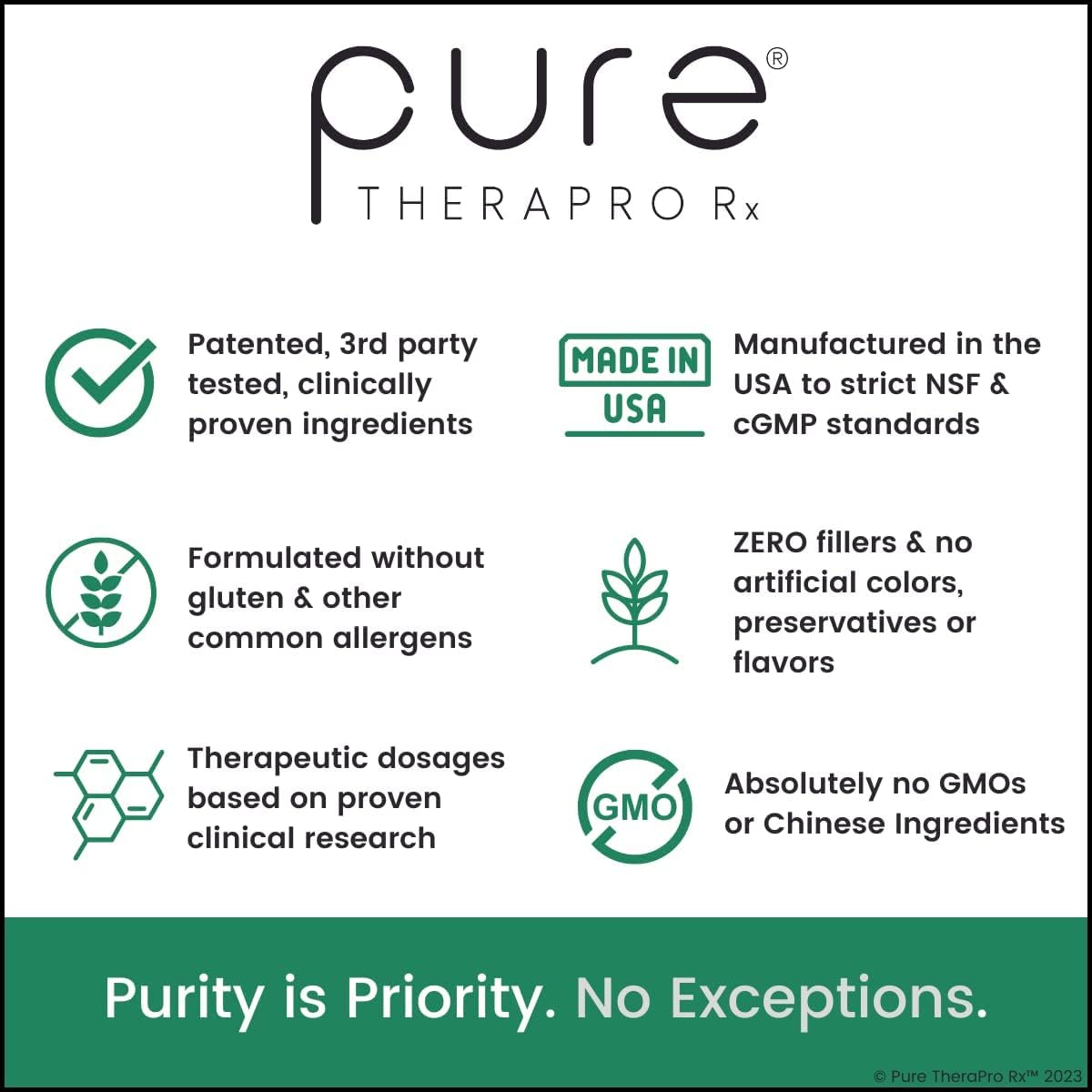 Suplemento Pure Therapro Rx de inmunoglobulina IgG Elite