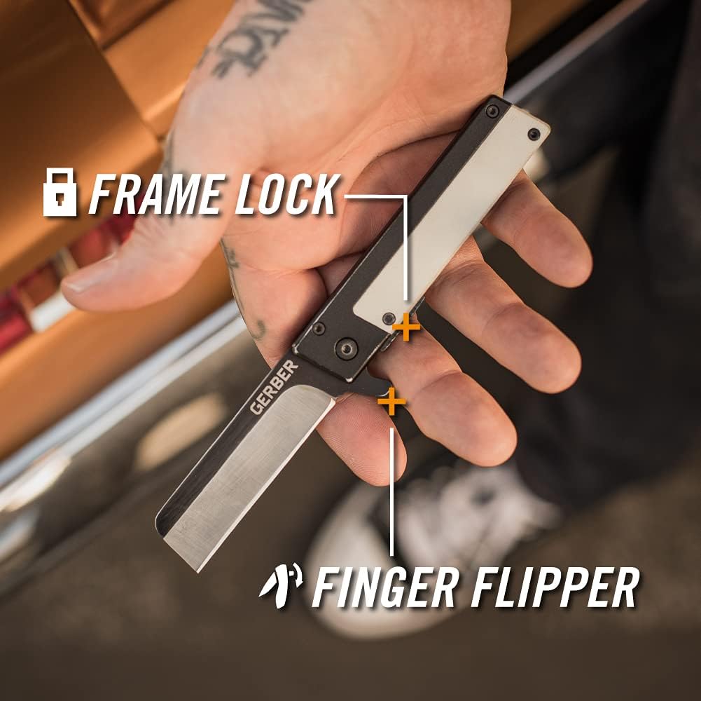 Cuchillo plegado con bordes rectos con clip para el bolsillo