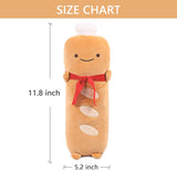 Peluche de pan tostado de comida divertida marrón