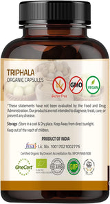 Suplemento Triphala orgánicas 120 cápsulas de 1000 mg