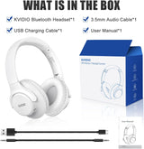 Auriculares KVIDIO Bluetooth, 65h Autonomía, Sonido HiFi