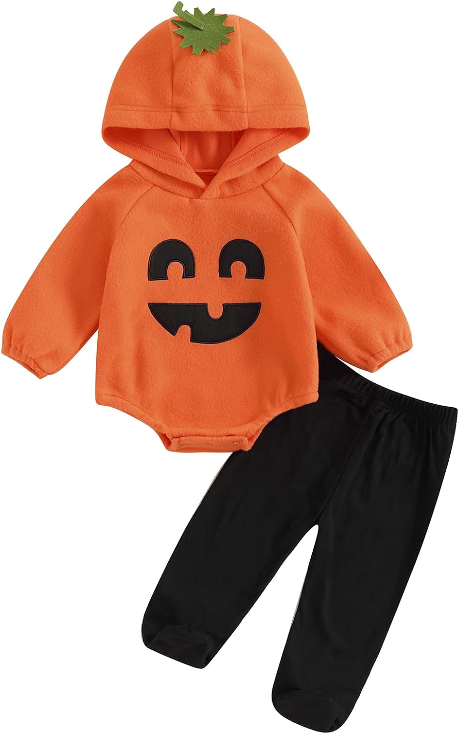 Disfraz de Pato Twopumpkin para Bebé, Romper y Leggings Rayados