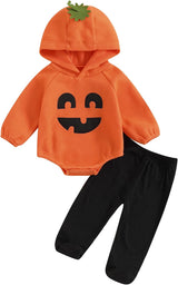 Disfraz de Pato Twopumpkin para Bebé, Romper y Leggings Rayados