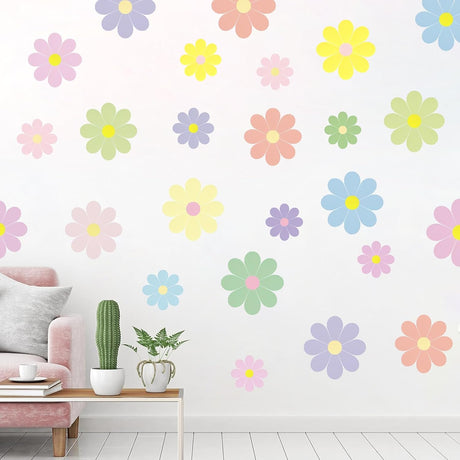 32 Pcs Pegatinas de Flores para Pared - Decoración Infantil
