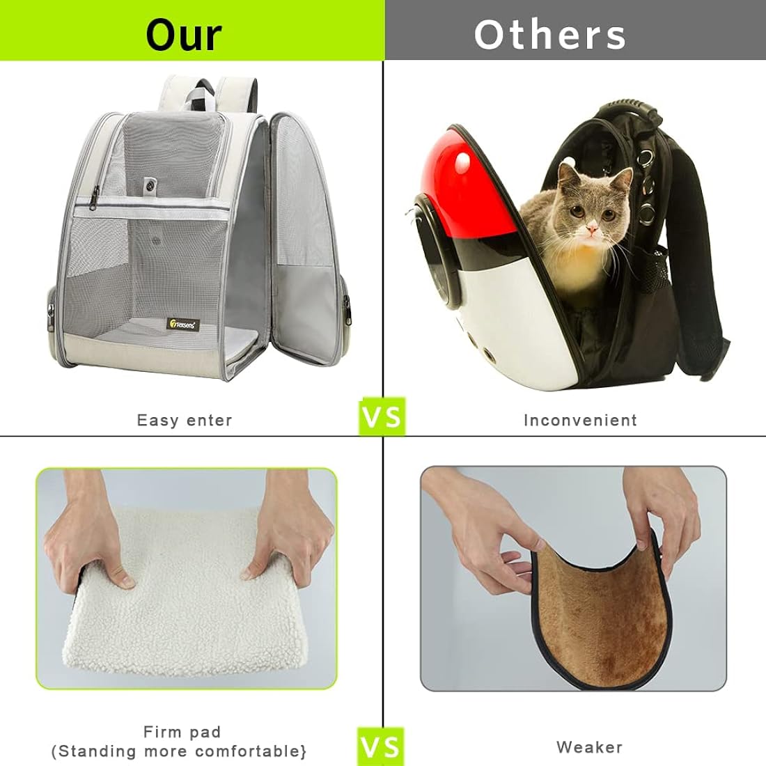 Bolso para transporte de gatos seguro y cómodo