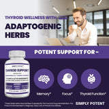 Suplemento de apoyo tiroideo y apoyo suprarrenal con yodo
