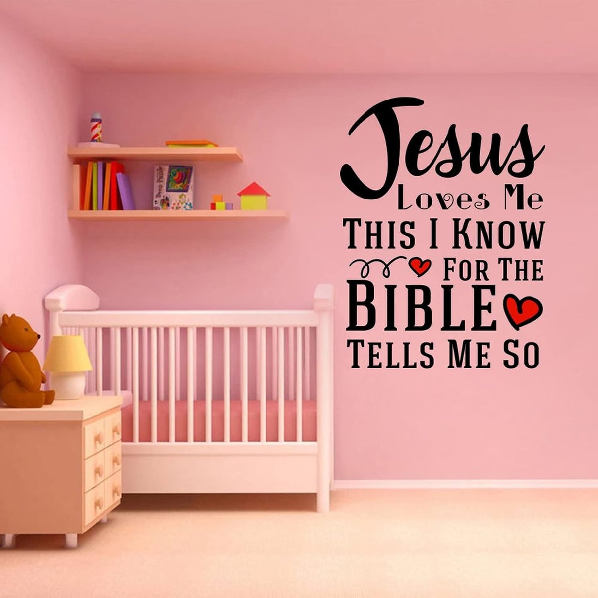 Adhesivo Pared Jesús Me Ama - Vinilo Decorativo Citas