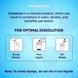 Colostro Bovino Vitamatic - Salud Digestiva y Recuperación 30 Serv.