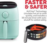 Freidora de aire DASH Tasti-Crisp 2.6 Qt, compacta, 1000W