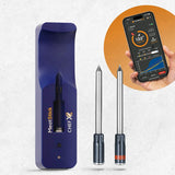 Termómetro de carne MeatStick Chef X | 2 sondas, Bluetooth, 650ft